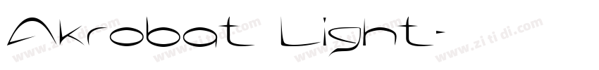 Akrobat Light字体转换